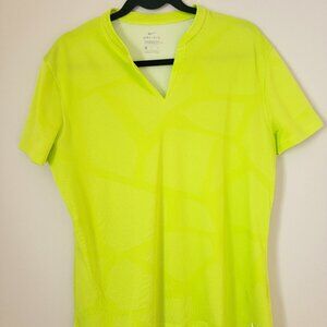 Nike Dri-Fit Women's XL Neon Green Golf Polo Shirt